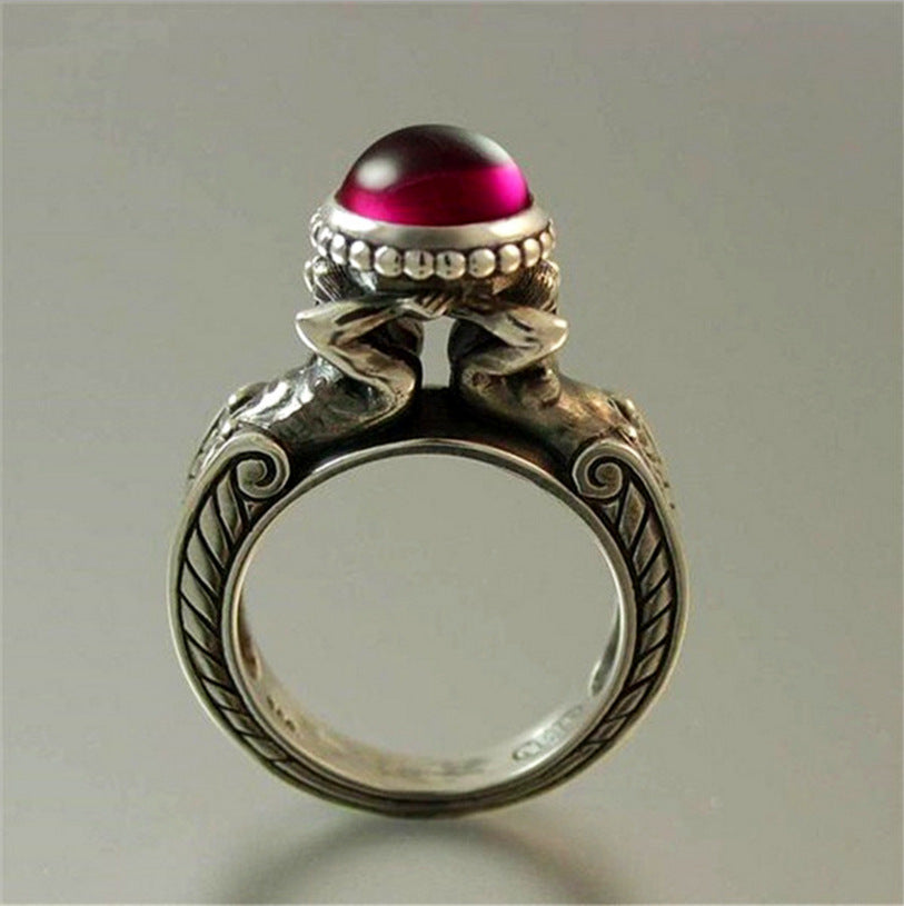 New Mermaid Alloy Creative Female Vintage Ring