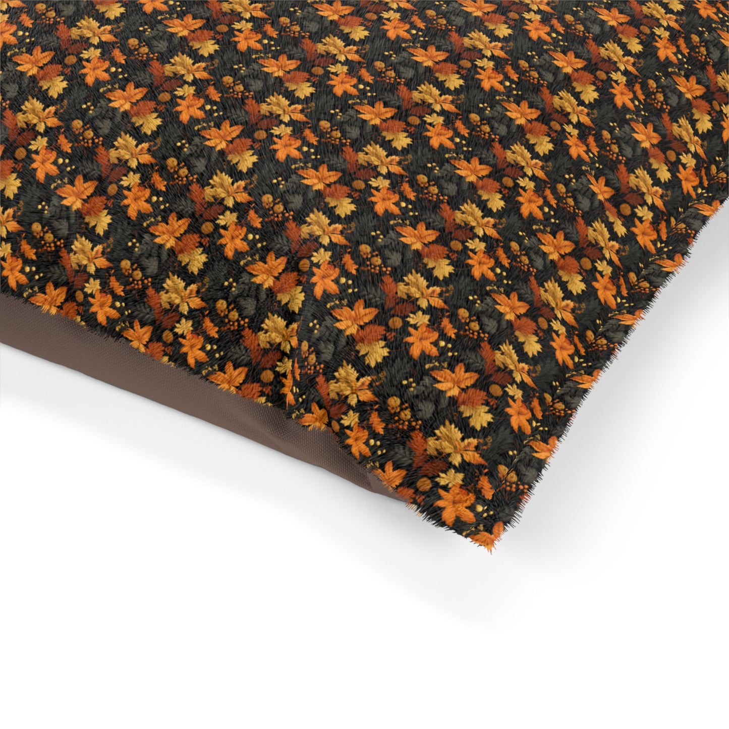 Cozy Floral Pet Bed, Autumn Inspired Dog & Cat Bed