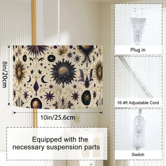 Celestial Design Drum Chandelier - The Aurora Touch