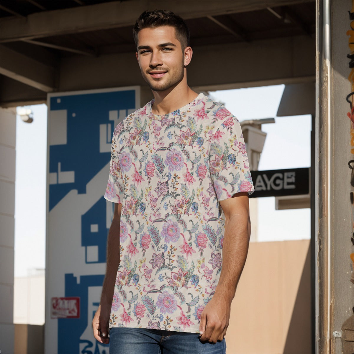All-Over Print Men's O-Neck T-Shirt | 190GSM Cotton
