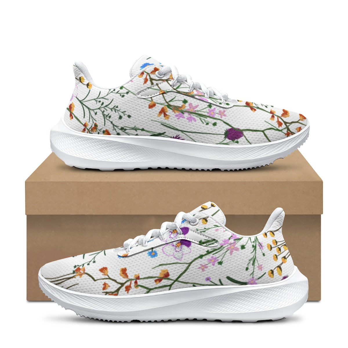 Women's Floral Print AOP Pattern Road Running Shoes