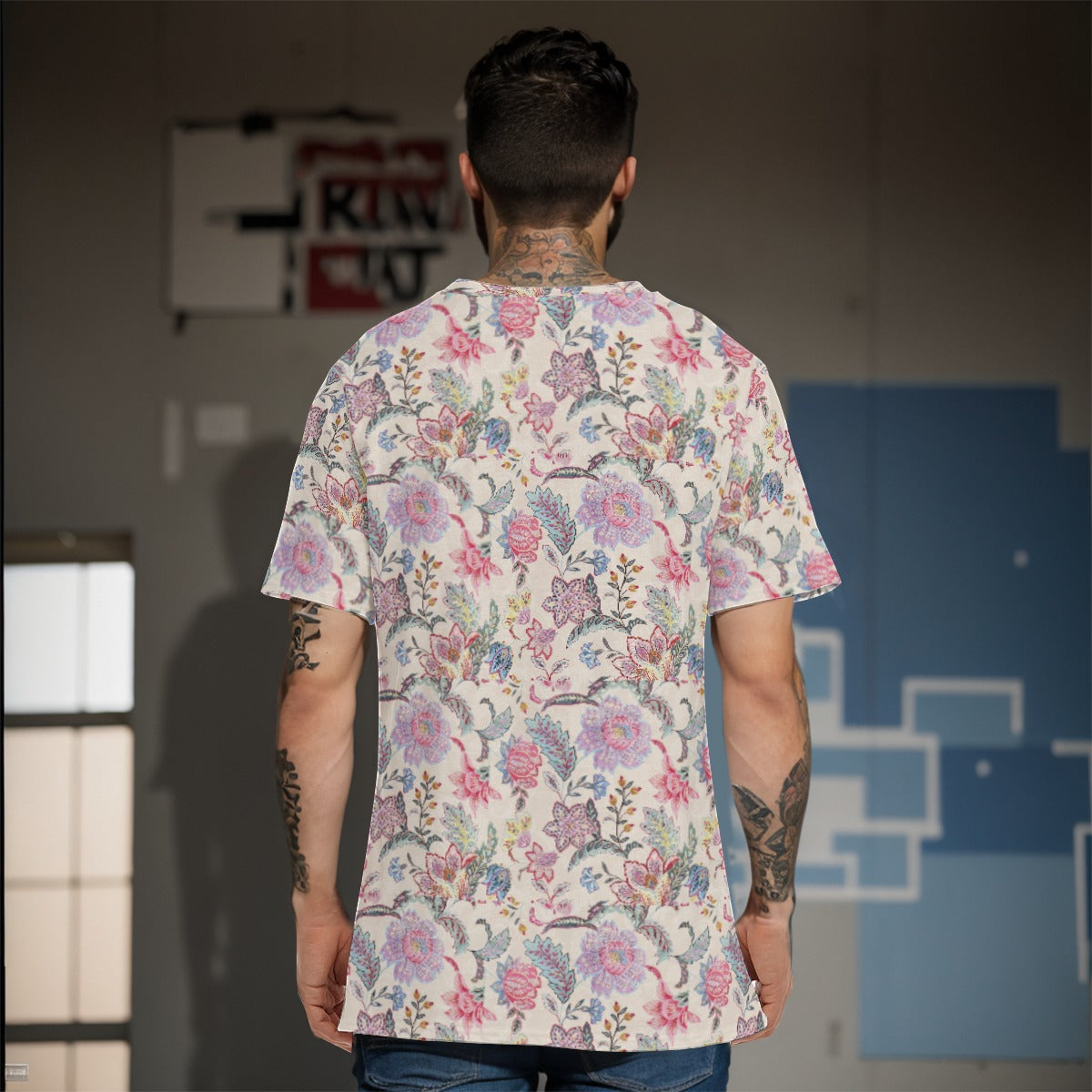 All-Over Print Men's O-Neck T-Shirt | 190GSM Cotton