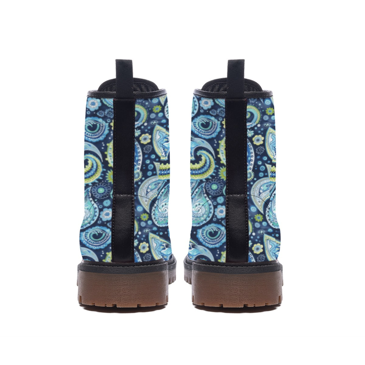 Paisley Pattern Men's Martin Short Boots for Fashion Lovers