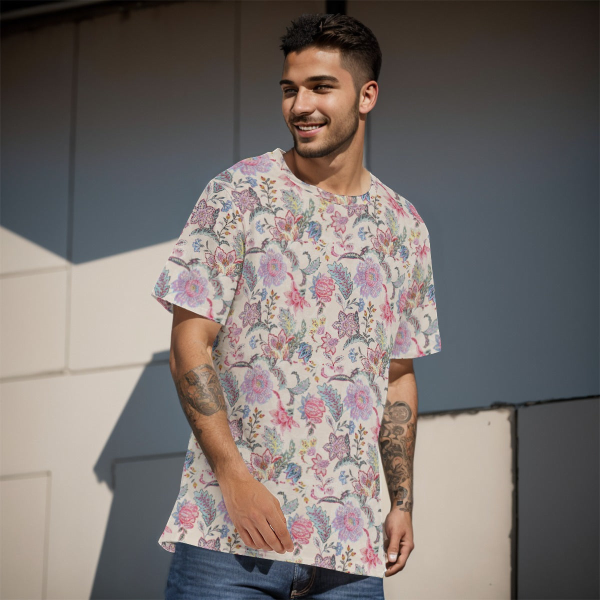 All-Over Print Men's O-Neck T-Shirt | 190GSM Cotton