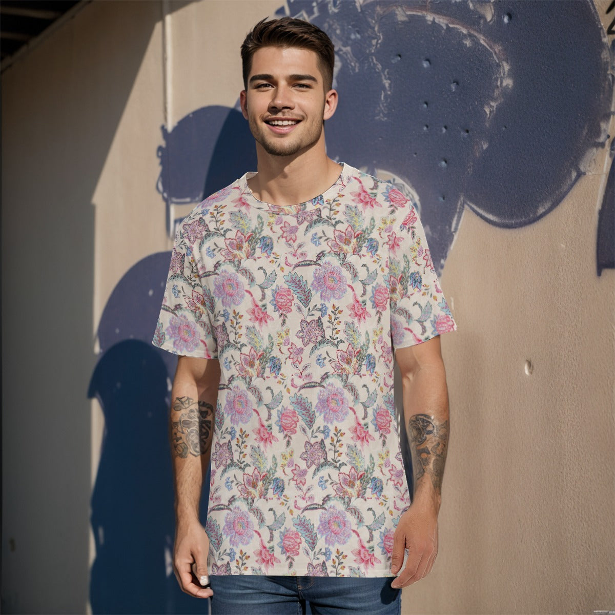 All-Over Print Men's O-Neck T-Shirt | 190GSM Cotton