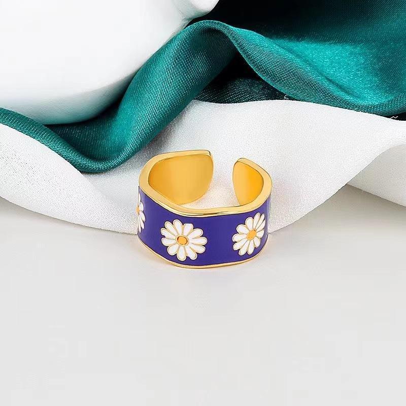 Mona Garden Drip Designer Fashion Open Ring