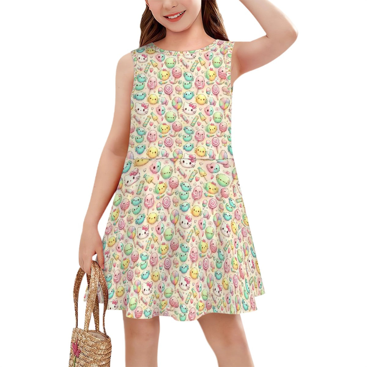 Kawaii Candy Design Pattern Girls Dress