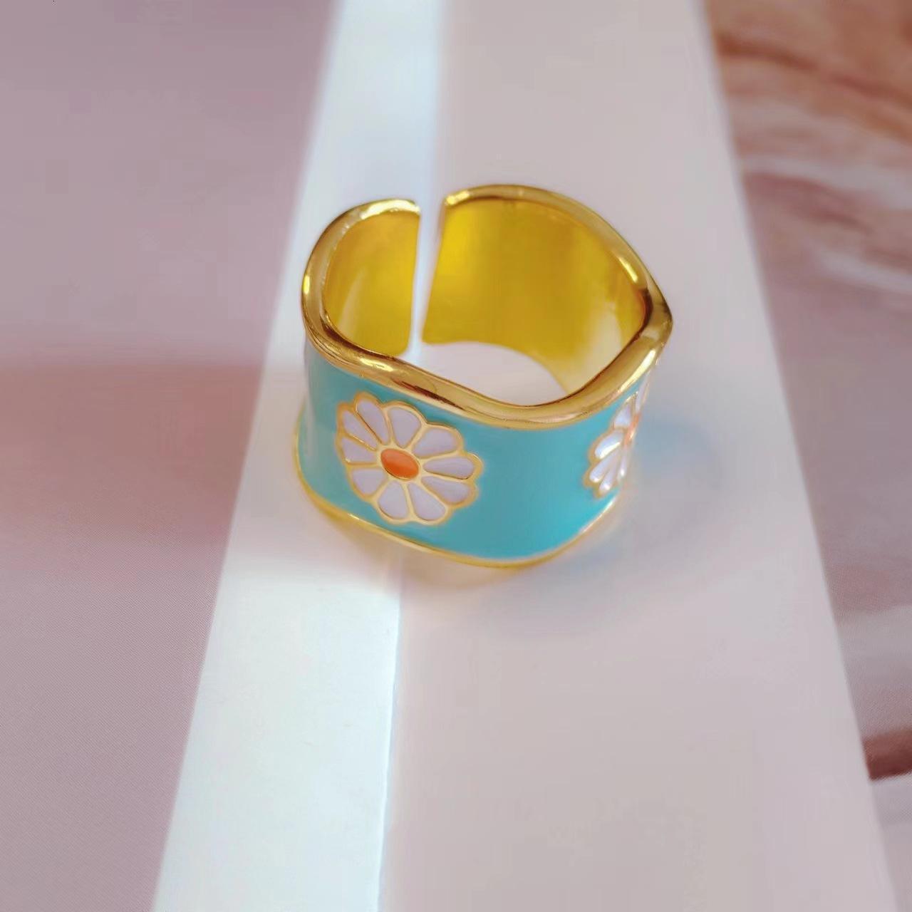 Mona Garden Drip Designer Fashion Open Ring