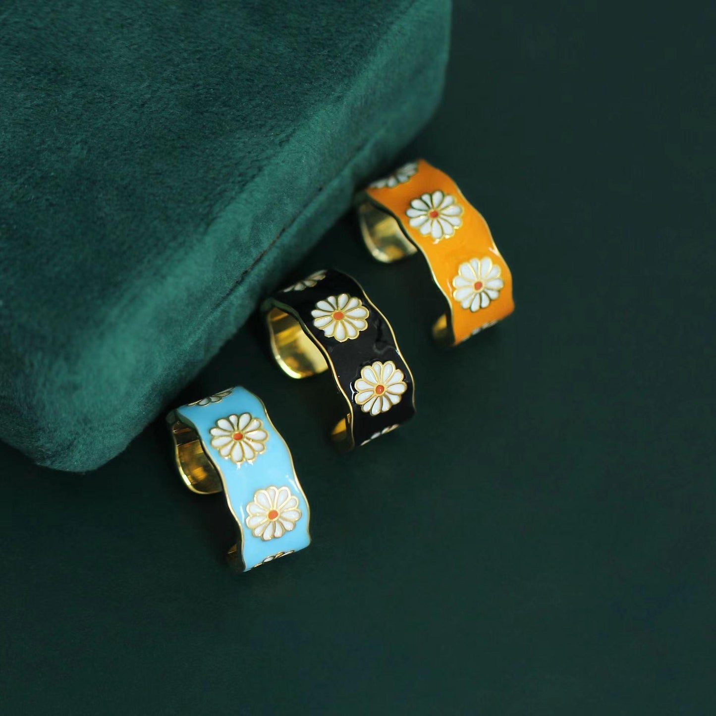 Mona Garden Drip Designer Fashion Open Ring