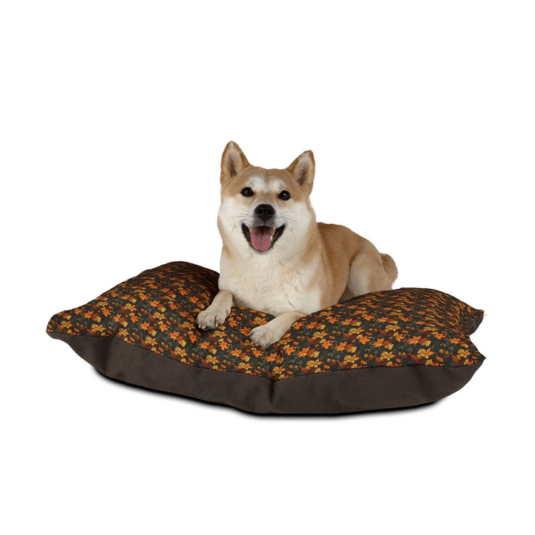 Cozy Floral Pet Bed, Autumn Inspired Dog & Cat Bed Printify
