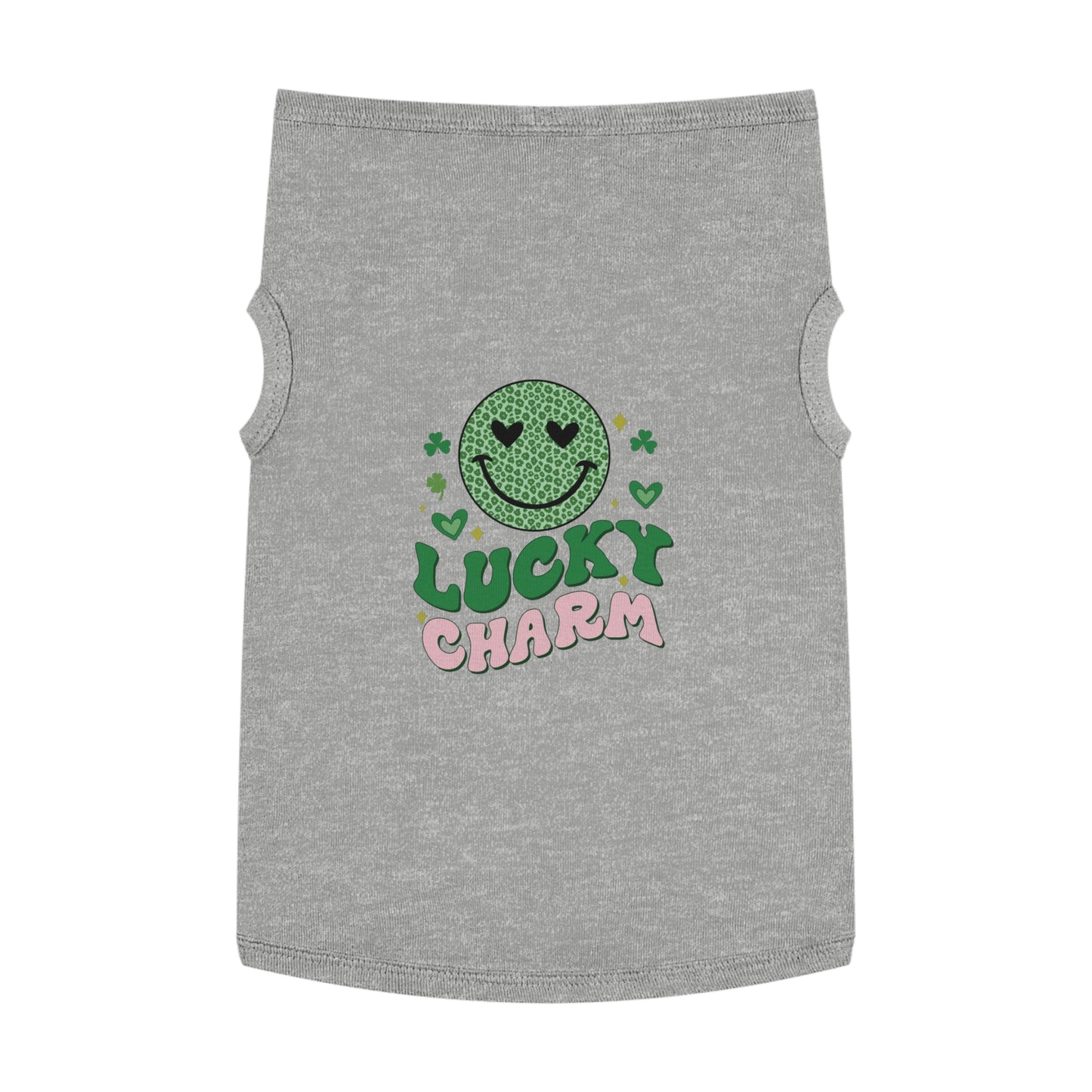 Lucky Charm Pet Tank Top, Dog Shirt, Cat Apparel, Cute Pet Clothing, St. Patrick's Day Outfit, Lucky Dog Gift