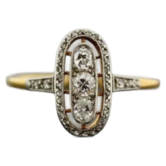 Micro-inlaid Zircon Ring- Antique Feel FashionRing CJ