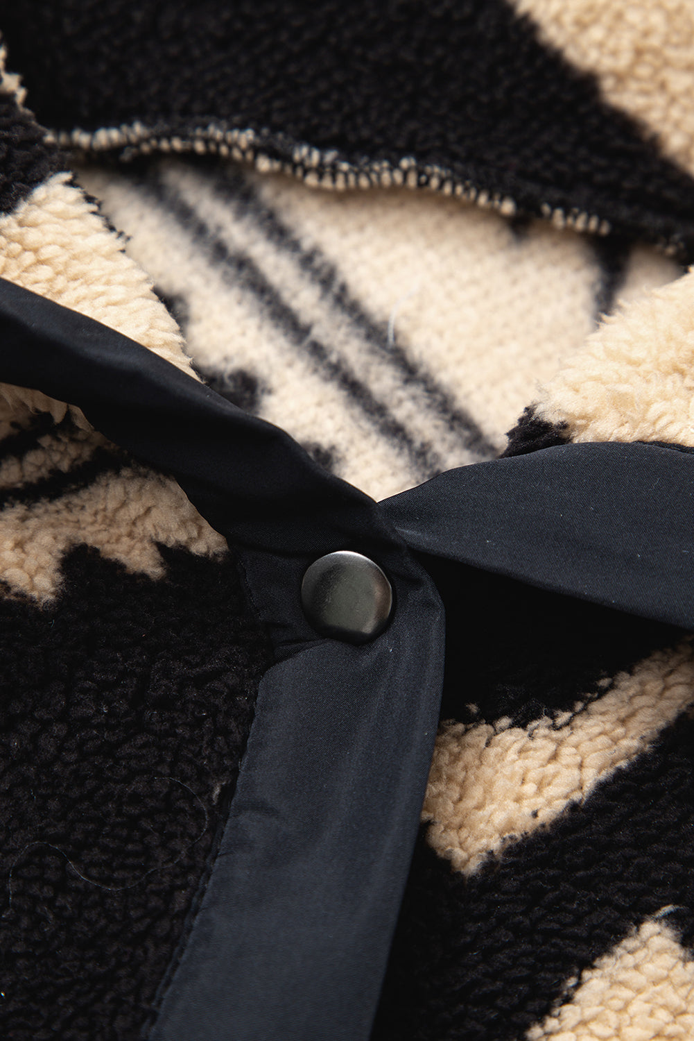 Black Western Aztec Half Zip Plush Sweatshirt- Trendy Comfy Wear