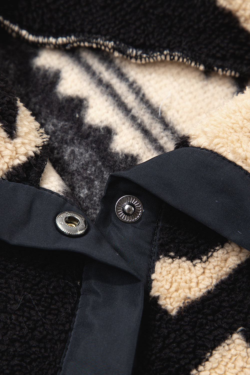 Black Western Aztec Half Zip Plush Sweatshirt- Trendy Comfy Wear