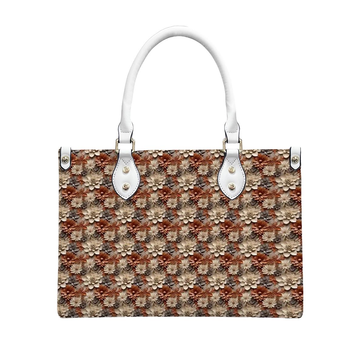 Pretty 3D Floral Pattern Tote Bag for Women