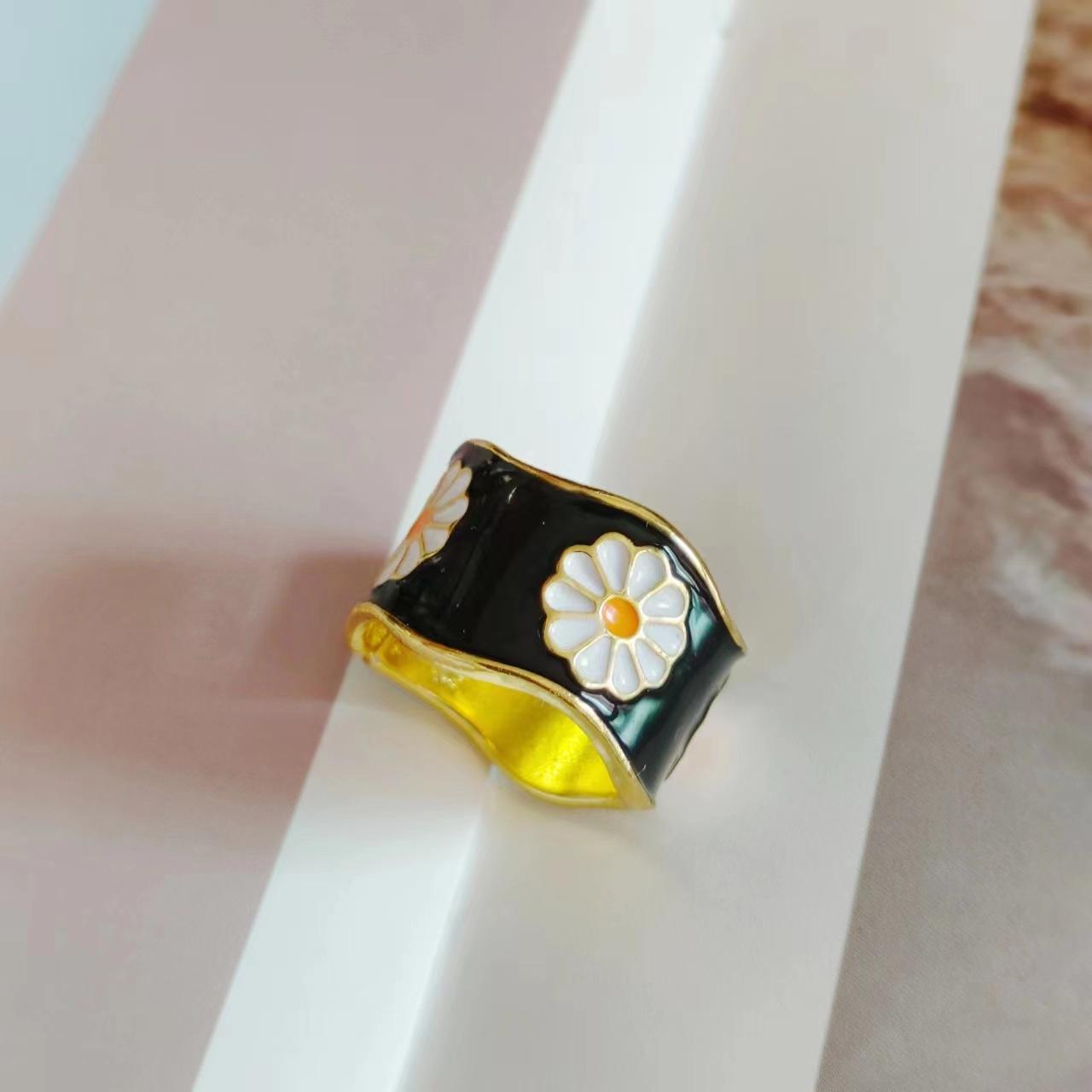 Mona Garden Drip Designer Fashion Open Ring