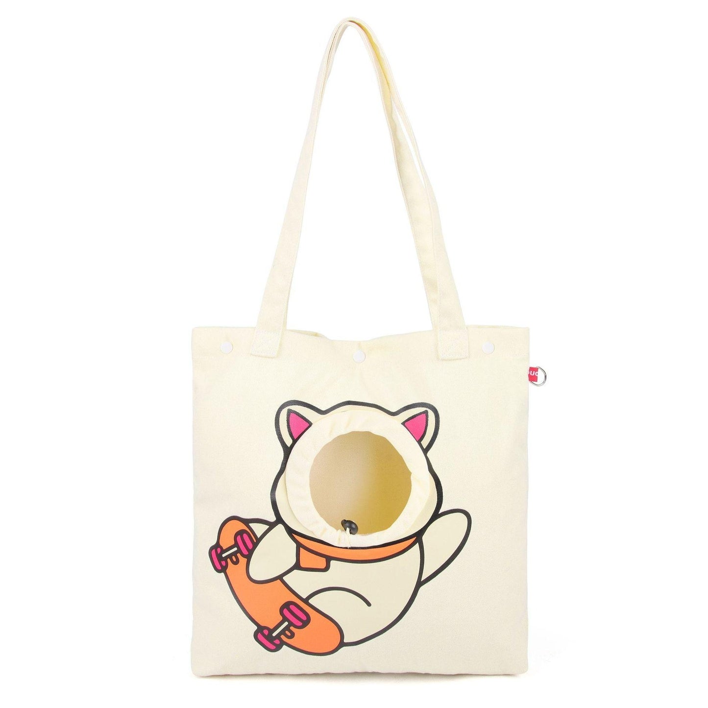 Pet Canvas Shoulder Bag, Cute Animal Shaped Cat Portable Canvas Carrier