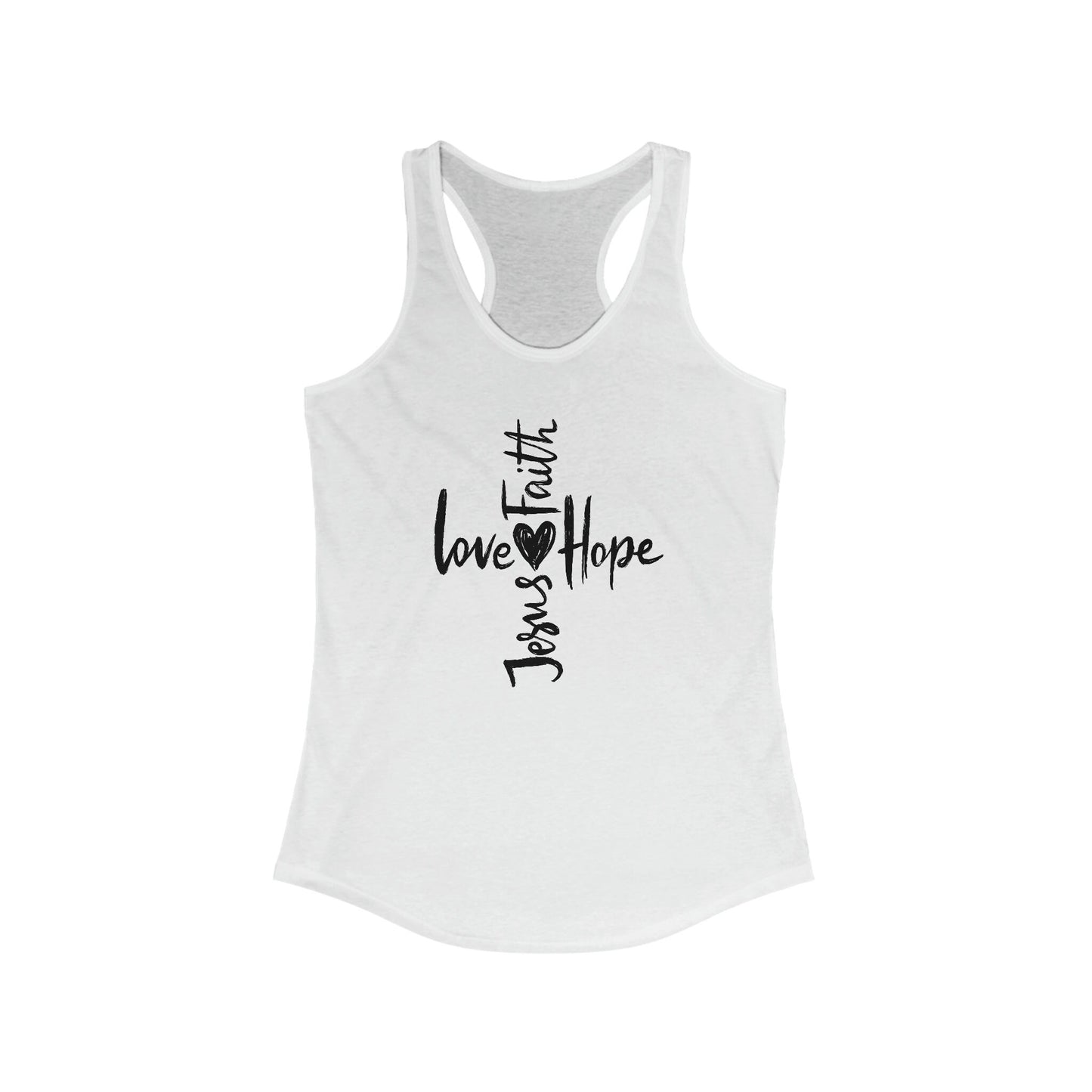 WOMENS TANK TOP Christian faith cute Summer positive love faith hope outdoor casual jean racer back girl shirt