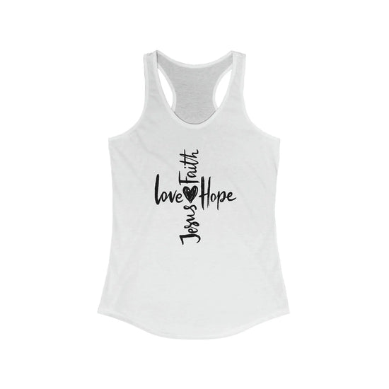 WOMENS TANK TOP Christian faith cute Summer positive love faith hope outdoor casual jean racer back girl shirt