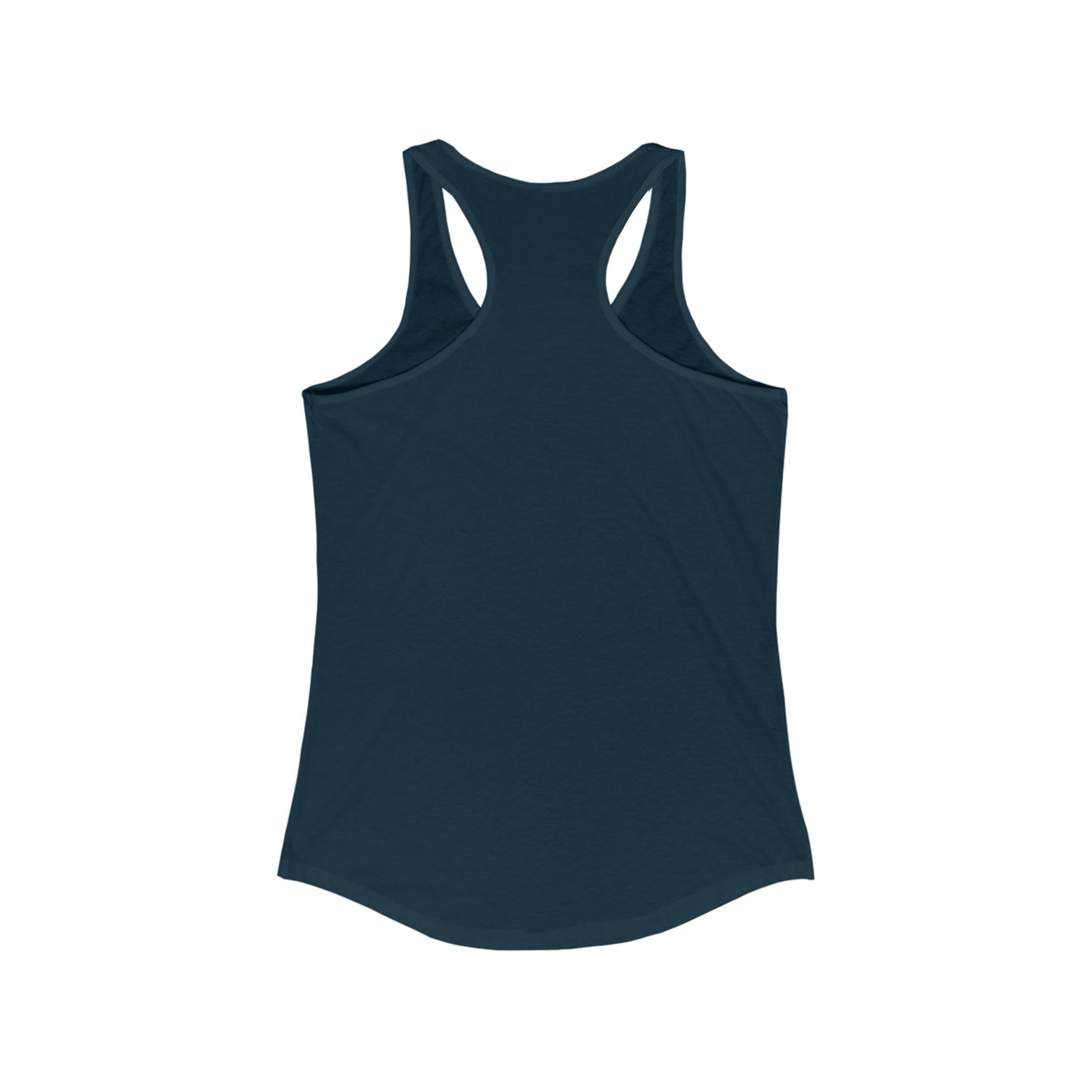 Women's Blue Ideal Racerback Tank, Good vibes only groovy retro stylo design laidback cool summer casual beach day travel women wear top