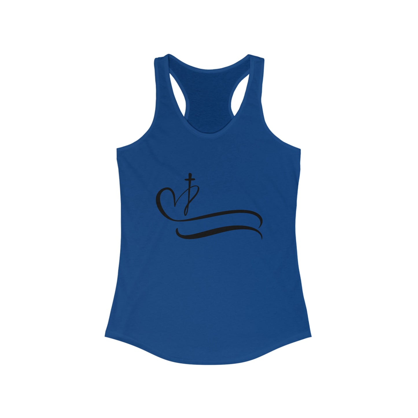 Christian Women Tank Top, Positive Women Christ Faith Love cross heart design casual jean shorts racerback Tee