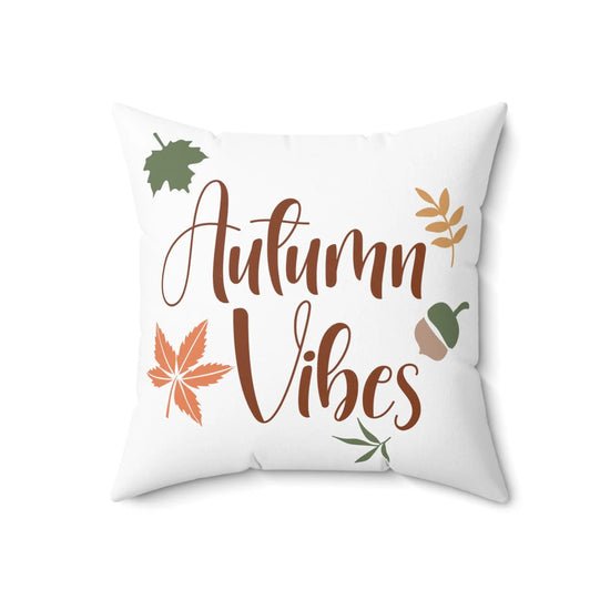 Square Autumn Vibes pillow Fall home decor couch chair bed accent throw great gift for mom auntie and grandma The Aurora Touch