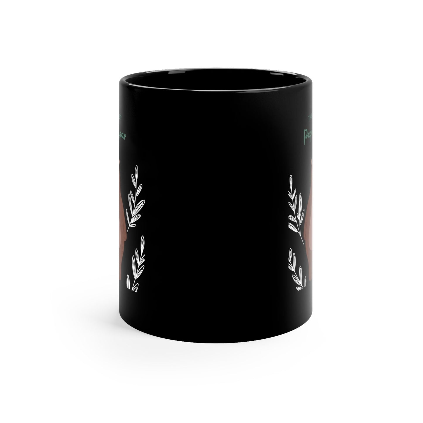 11oz Black Mug, Best papa bear office home everyday casual novelty great for dad fathers day xmas holiday thoughtful gift beverage mug