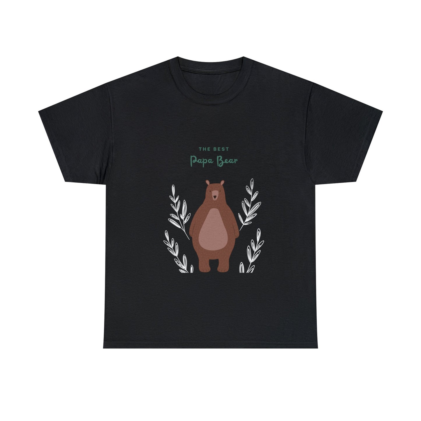 Best Papa Bear Heavy Cotton Tee, Father love casual adorable teddy bear cotton novelty work everyday meaningful Daddy day shirt