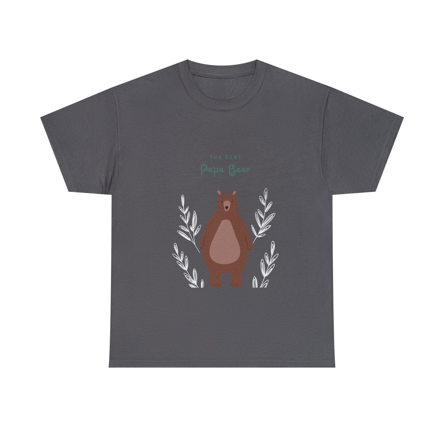 Best Papa Bear Heavy Cotton Tee, Father love casual adorable teddy bear cotton novelty work everyday meaningful Daddy day shirt