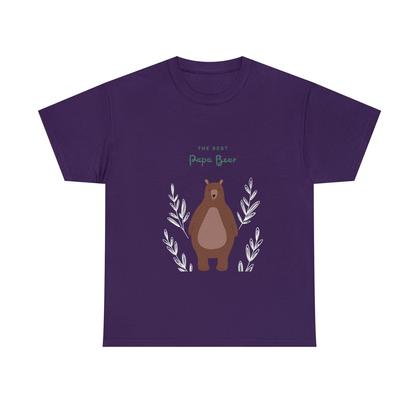 Best Papa Bear Heavy Cotton Tee, Father love casual adorable teddy bear cotton novelty work everyday meaningful Daddy day shirt