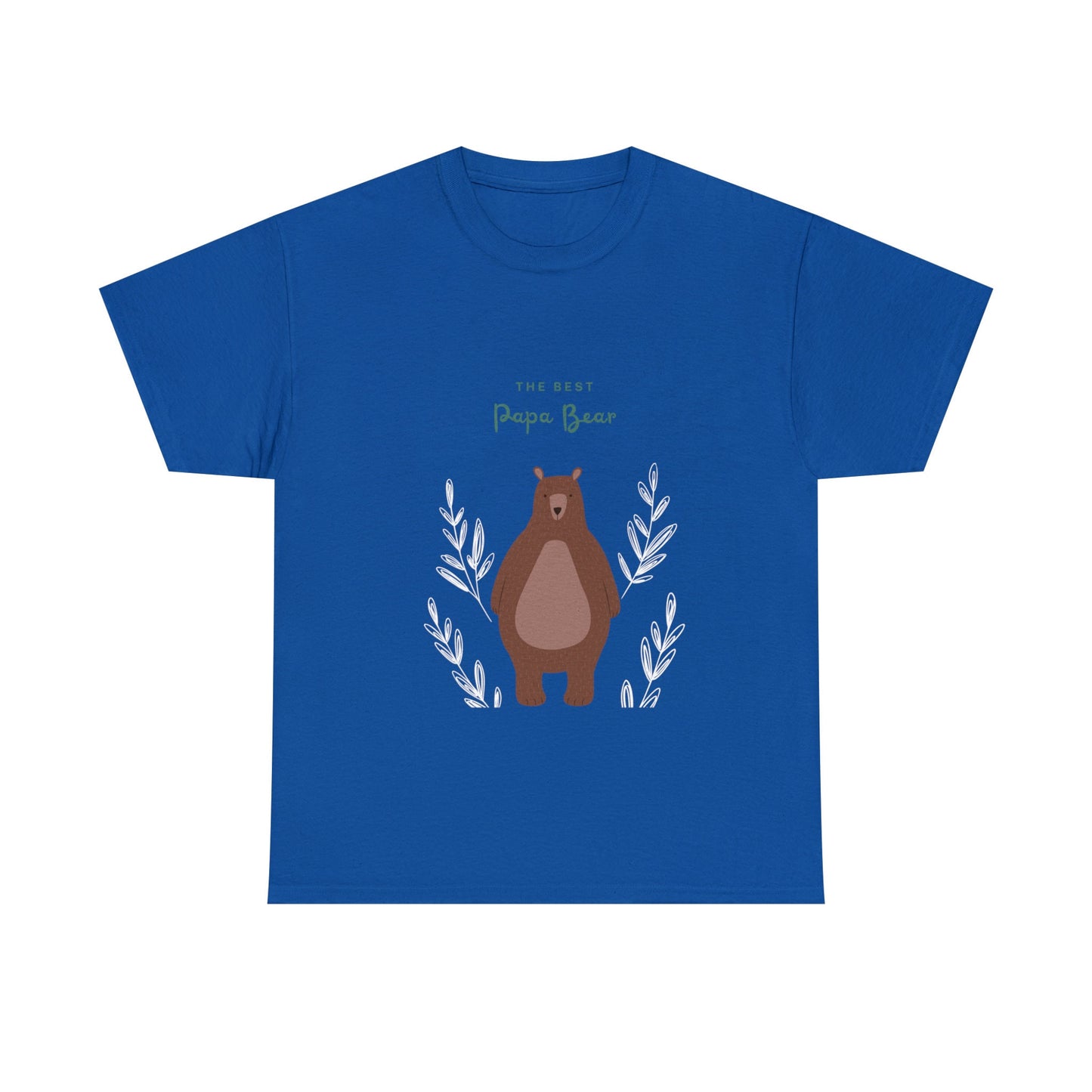 Best Papa Bear Heavy Cotton Tee, Father love casual adorable teddy bear cotton novelty work everyday meaningful Daddy day shirt