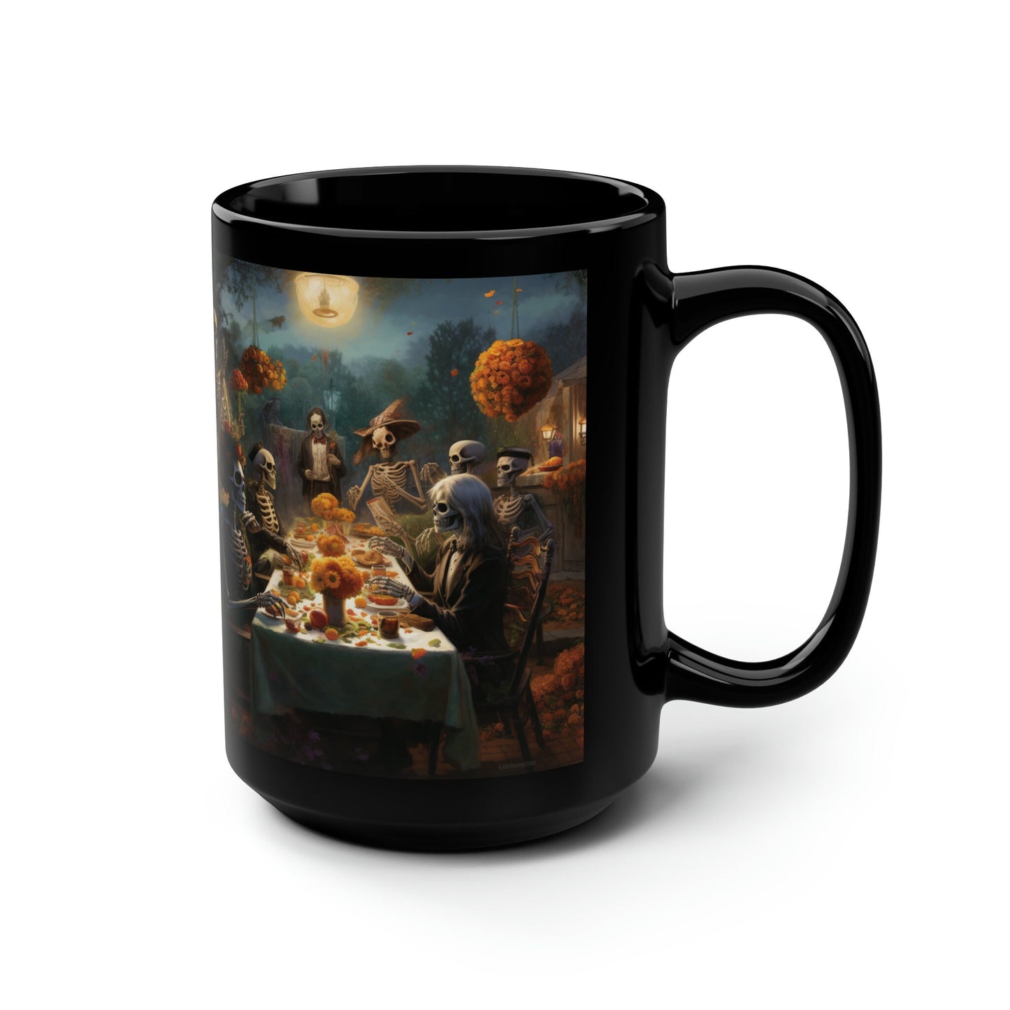 Day of the Dead Mug 15 oz dead mans party portrait design large coffee tea hot beverage kitchen accent cup