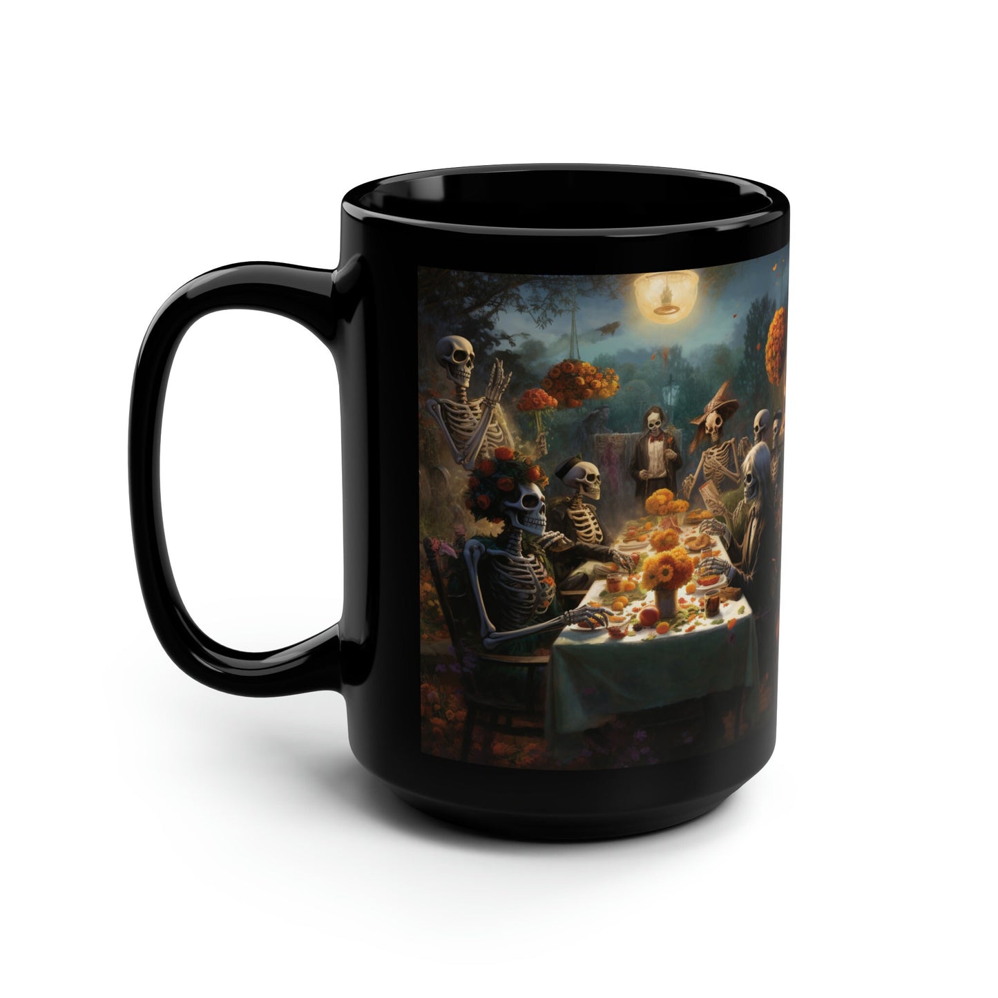 Day of the Dead Mug 15 oz dead mans party portrait design large coffee tea hot beverage kitchen accent cup