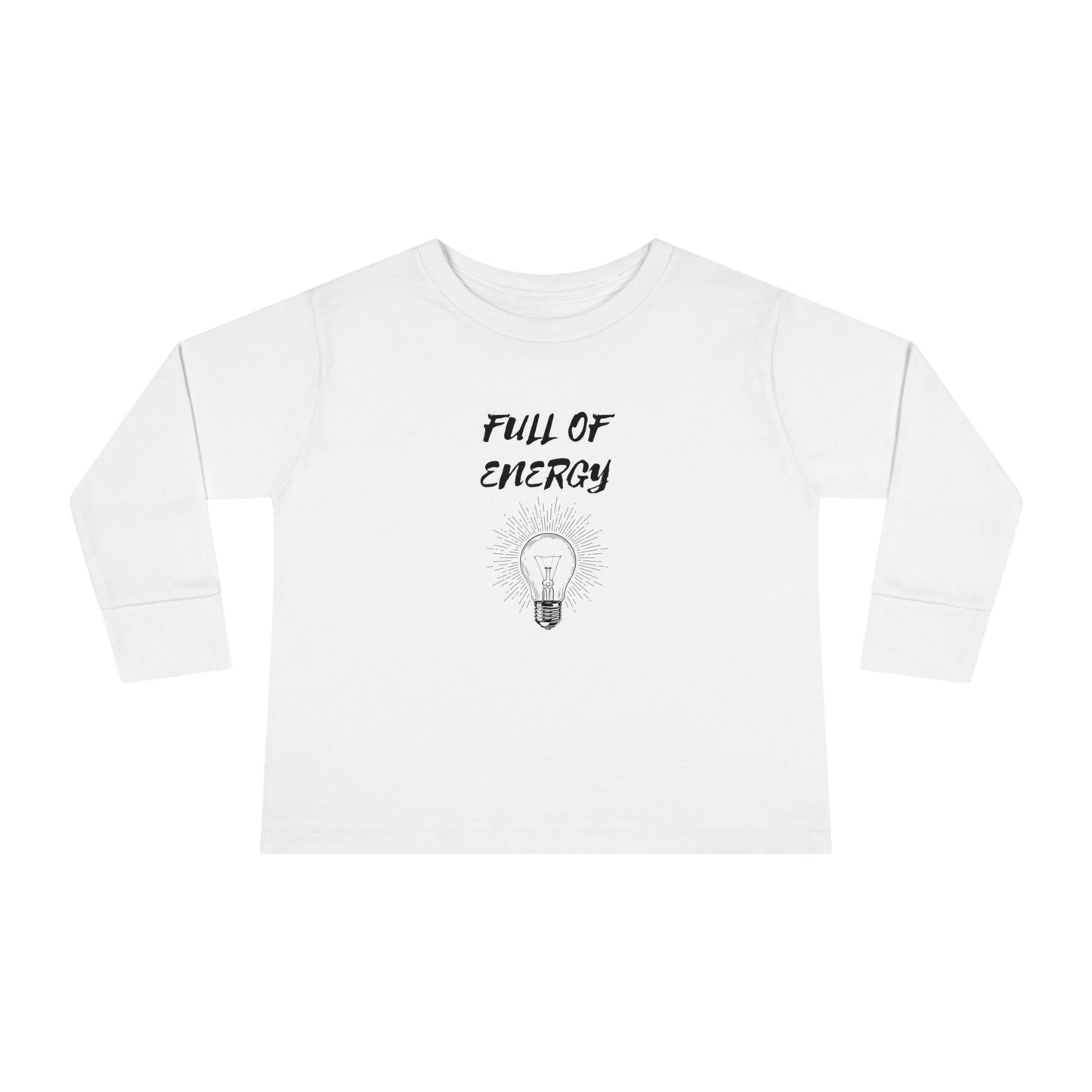 Full of Energy Toddler Long Sleeve Tee, Energy Baby, Toddler clothes, Children wear, Kids casual wear, bay Momma gift, Kids Birthday gift,