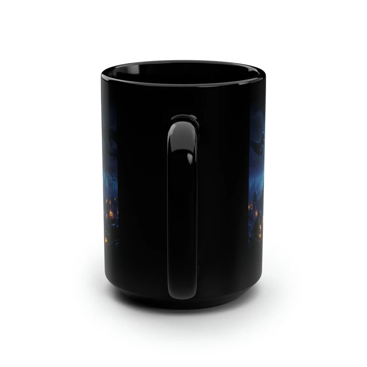Black Mug, 15oz, Pixar Theme Halloween dark large festive holiday spooky fun coffee kitchen beverage morning evening drinking cup The Aurora Touch