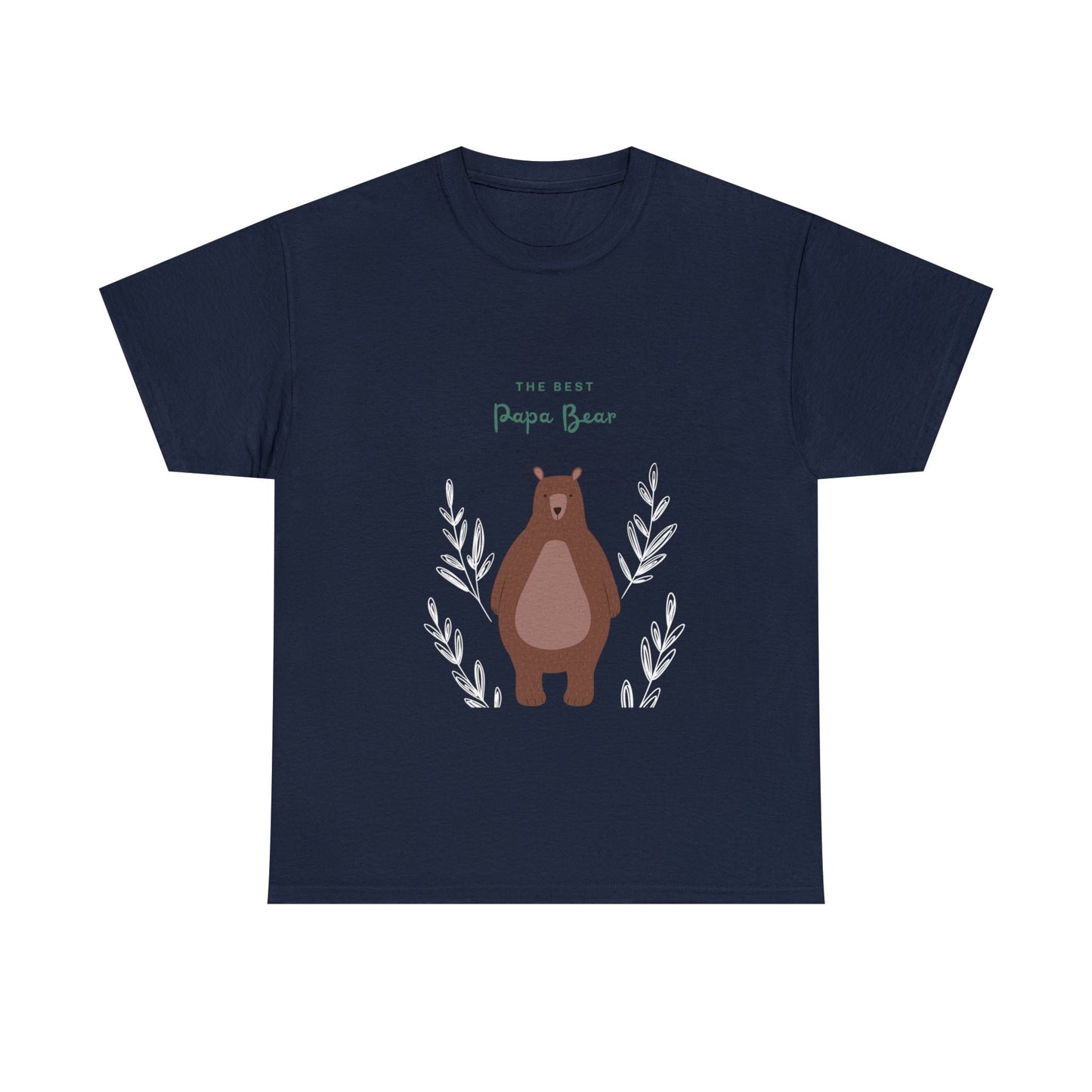 Best Papa Bear Heavy Cotton Tee, Father love casual adorable teddy bear cotton novelty work everyday meaningful Daddy day shirt
