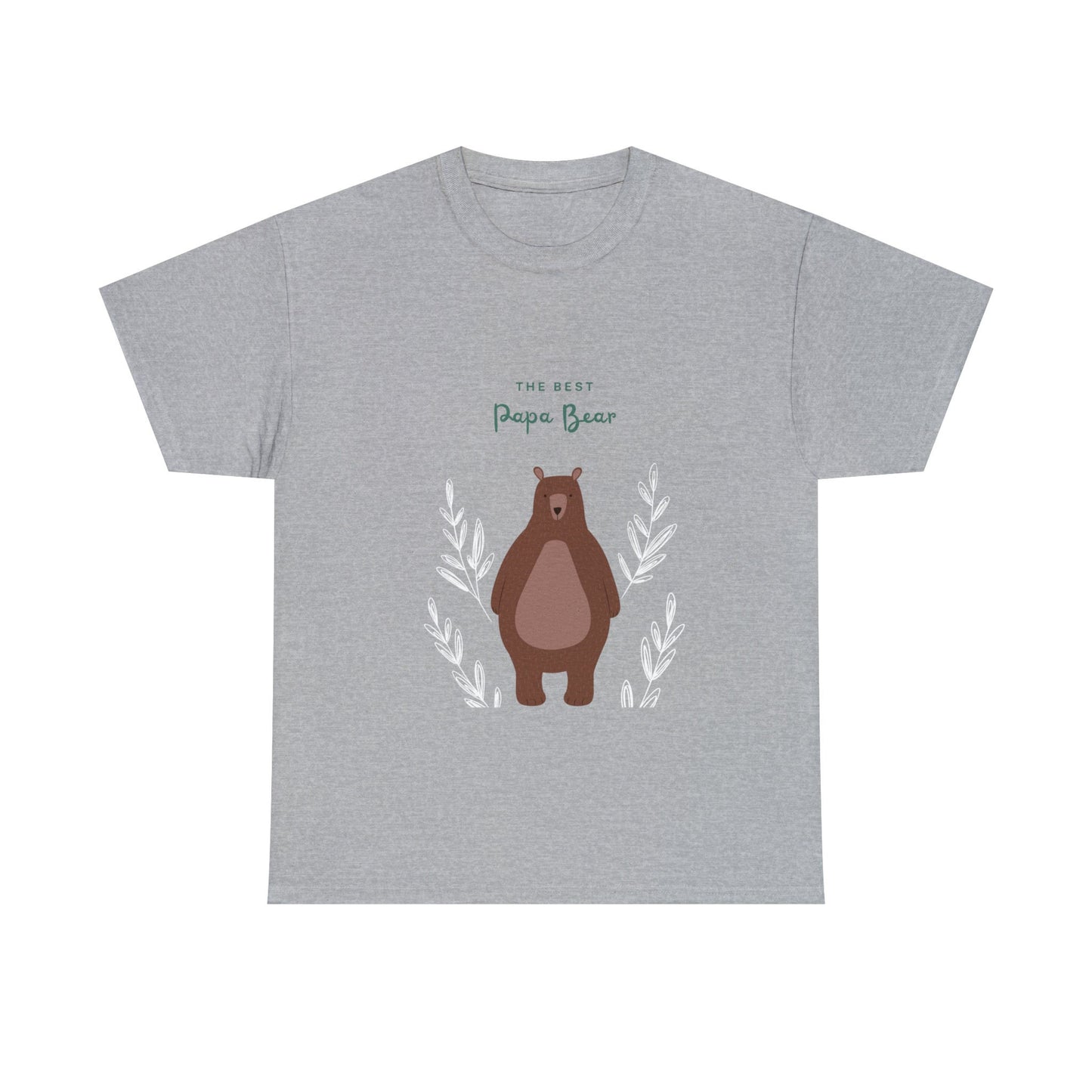 Best Papa Bear Heavy Cotton Tee, Father love casual adorable teddy bear cotton novelty work everyday meaningful Daddy day shirt