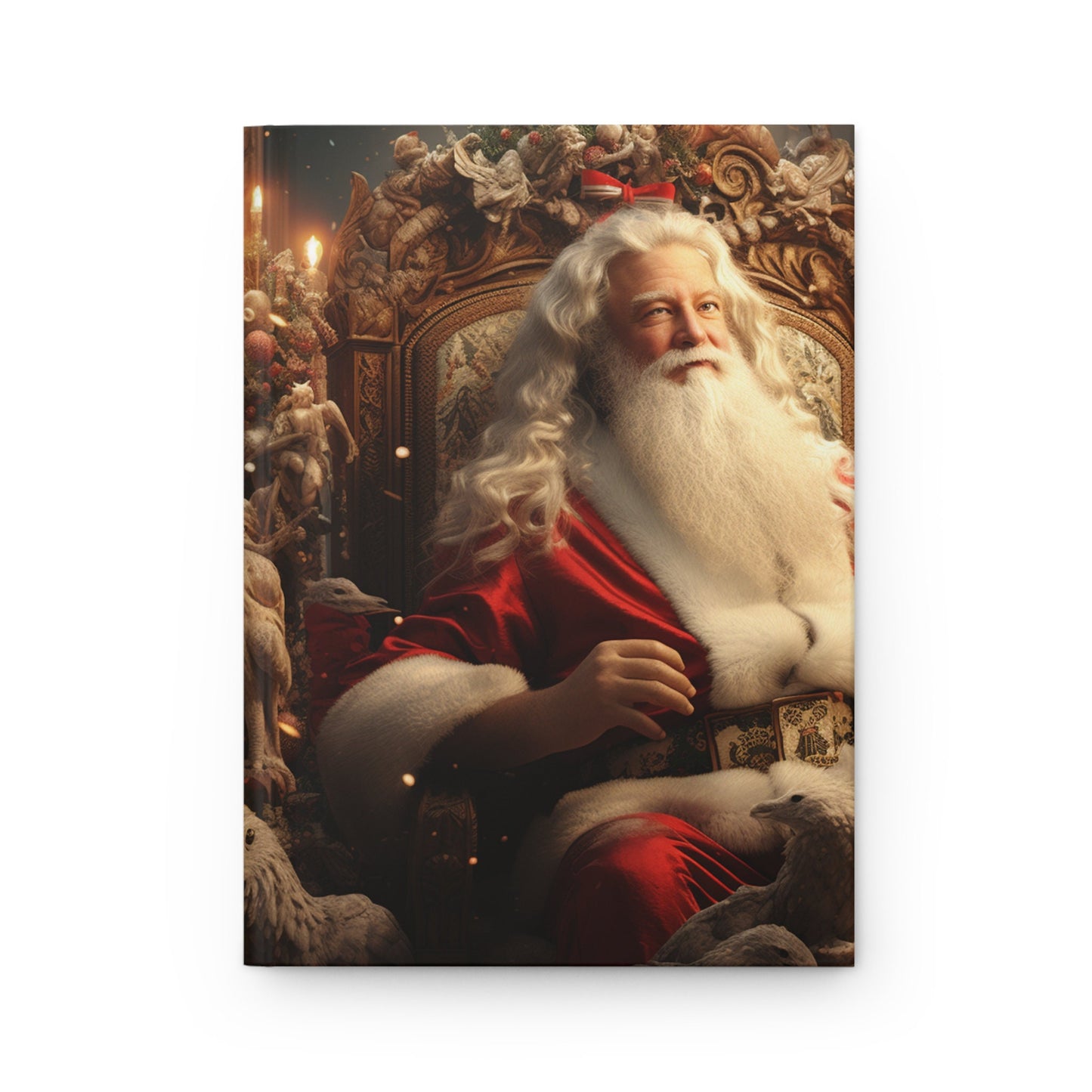Hardcover Journal Matte, Christmas Journal, Holiday Notebook, Santa Book, Notekeeping Diary, Holiday gift, writers journal