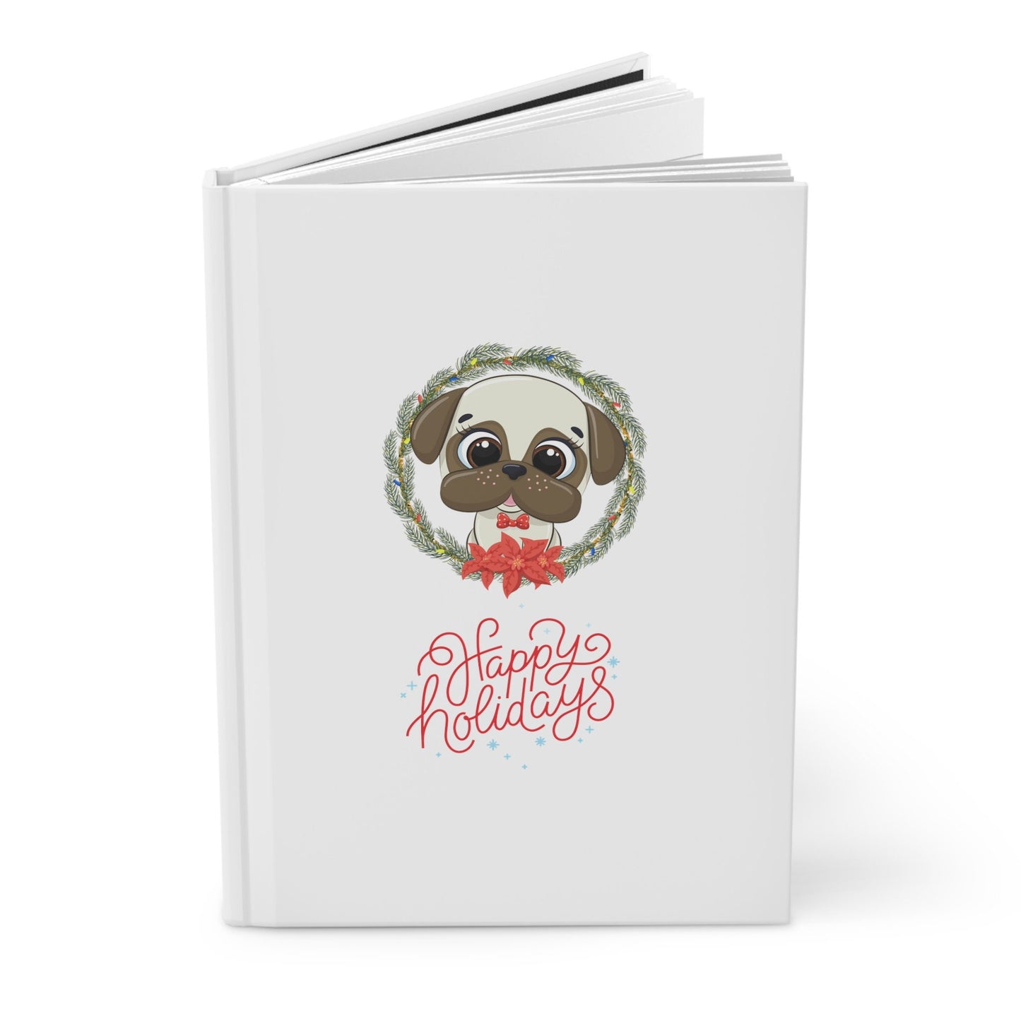 Hardcover Journal, Puppy design journal, Xmas gift, Daily journal, Holiday decorative book, gift for young child, student school journal