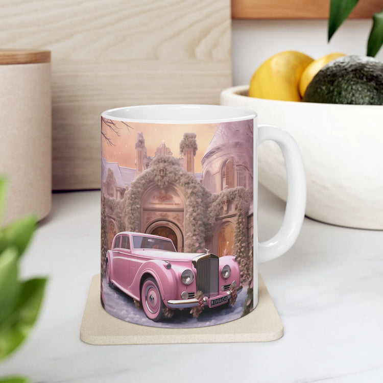 Ceramic Mug 11oz, Classic pink luxury luscious theme kitchen dress up decor cup great gift for executive poweful inspirational boss The Aurora Touch