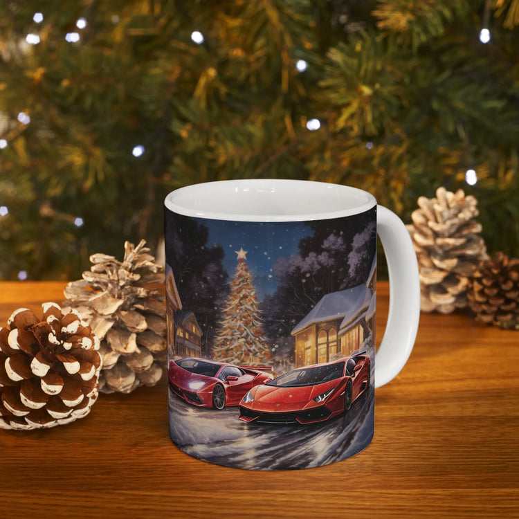 Ceramic Mug 11oz, Holiday Mugs, Exotic Car items, Fancy Mugs, Xmas gifts, Great gift for Dad, Stockbroker gift, Gift for men The Aurora Touch