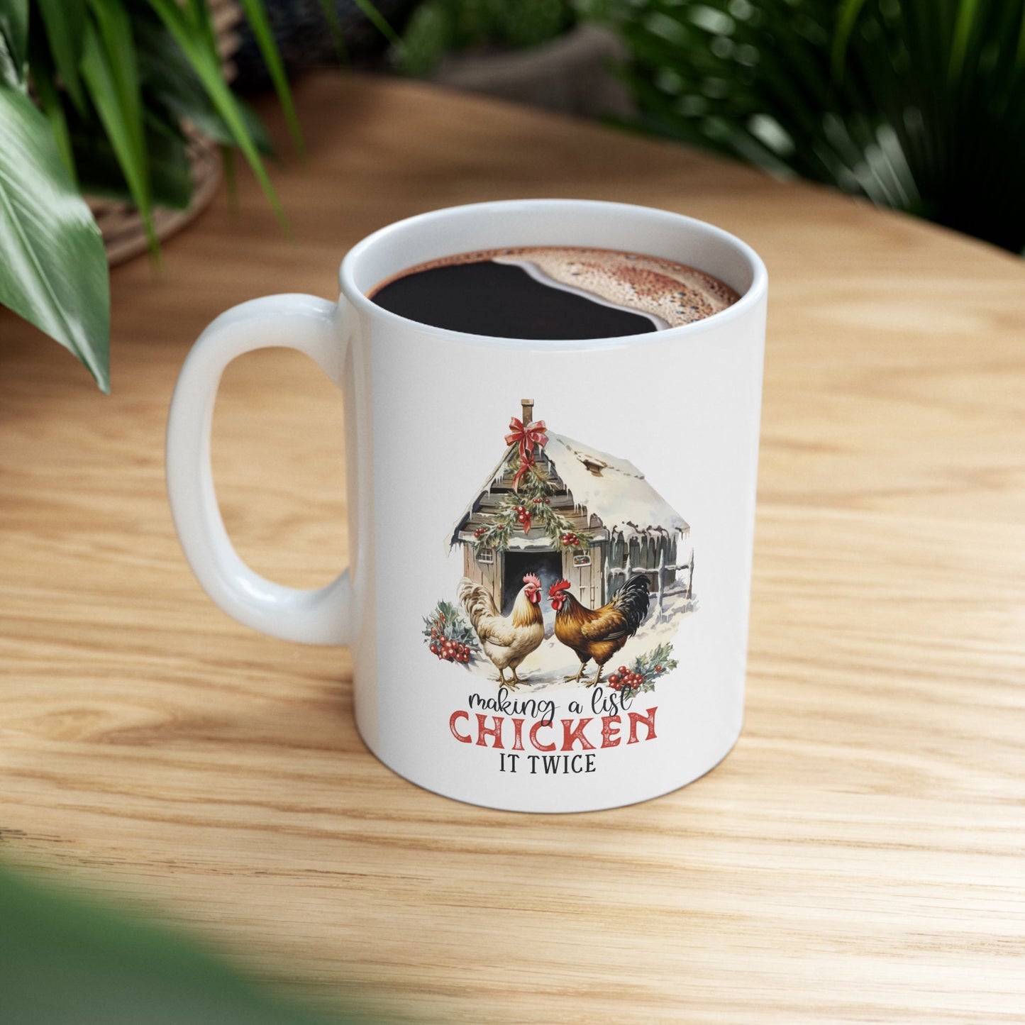 Country fixin holiday funny sarcastic ceramic hot tea cofee Xmas spirit festive fun family gift mug