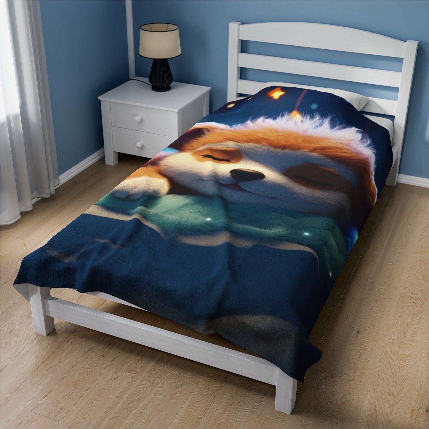 Velveteen Plush Blanket, young child cute soft cozy toddler bedroom decor comforter bedspread b lankie