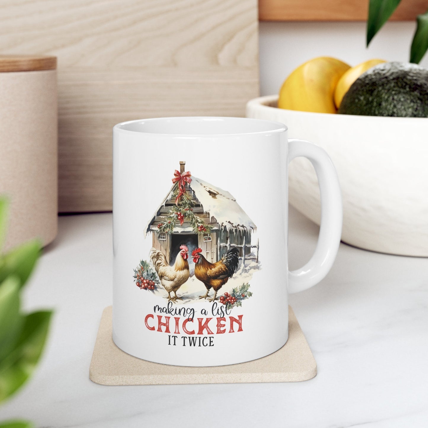 Country fixin holiday funny sarcastic ceramic hot tea cofee Xmas spirit festive fun family gift mug