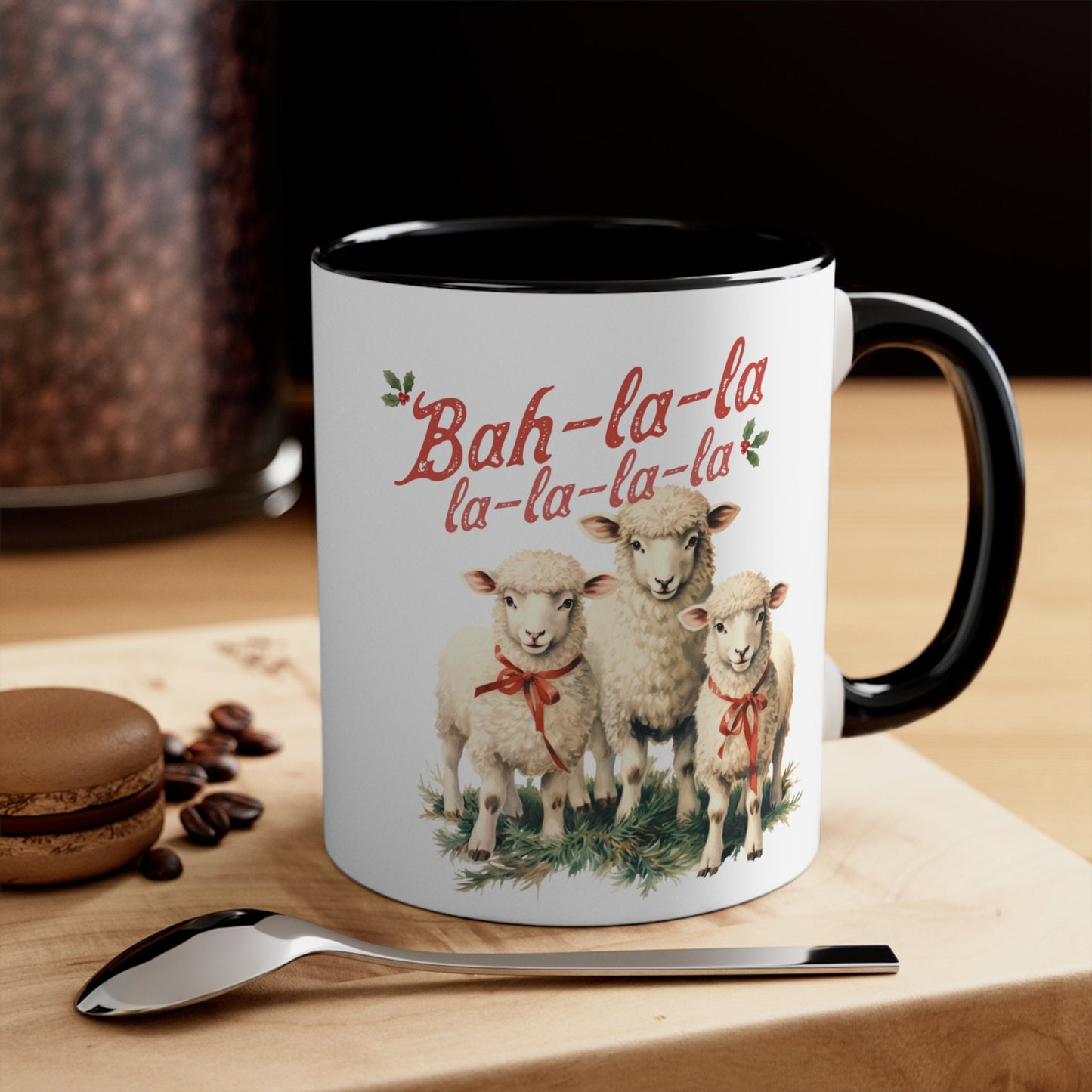 Accent Coffee Mug, 11oz, FarmHouse Kitchen, Taza de Cafe, Holiday Mugs, Hot Chocolate Mug, Country Style Decor, Mugs on sale, Xmas