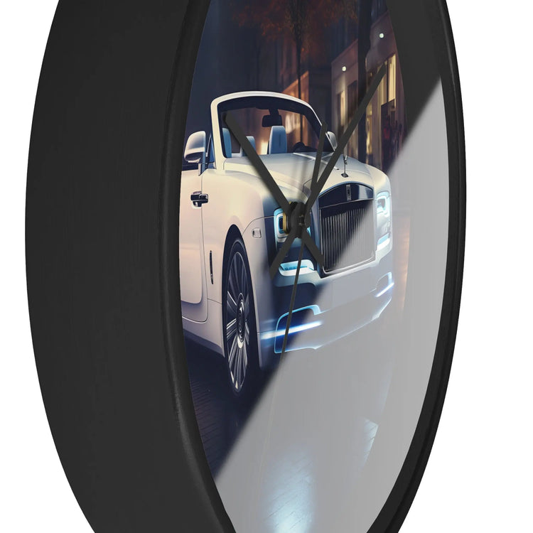 Wall Clock, Rolls-Royce white stylish timepiece fancy luxury high-end designer room decor Wall Clock The Aurora Touch