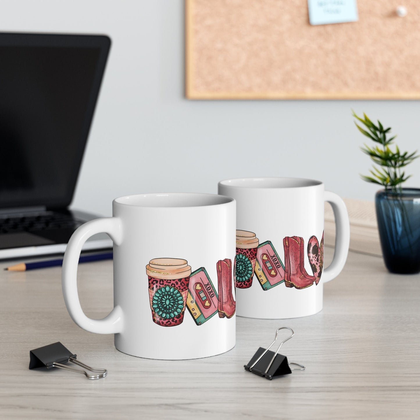 Ceramic Mug 11oz, Valentines Coffee Mug, special valentine gift, Cowboy girl mug, Horse lover gift, Country Girl, Gift for her