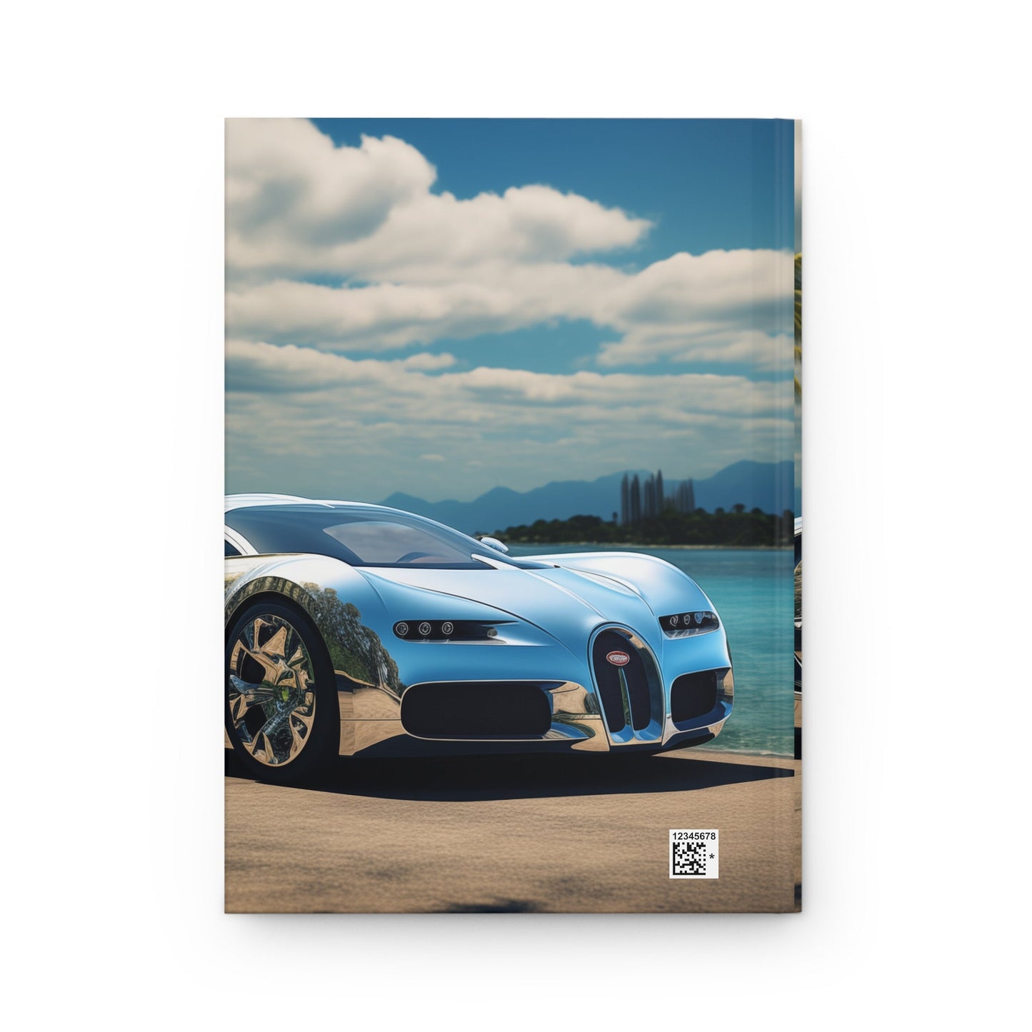 Hardcover Journal Matte, Silver chrome Bugatti car Notebook, Unique Stylish writing Journal, Personal Daily Diary, Young Teen Gift