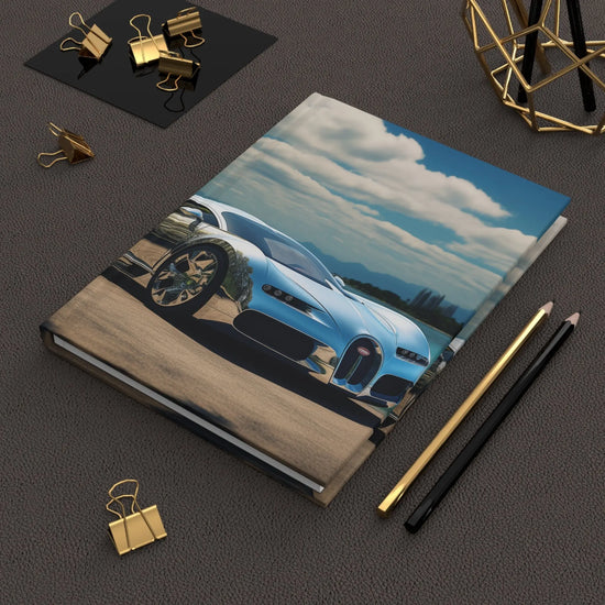 Hardcover Journal Matte, Silver chrome Bugatti car Notebook, Unique Stylish writing Journal, Personal Daily Diary, Young Teen Gift The Aurora Touch