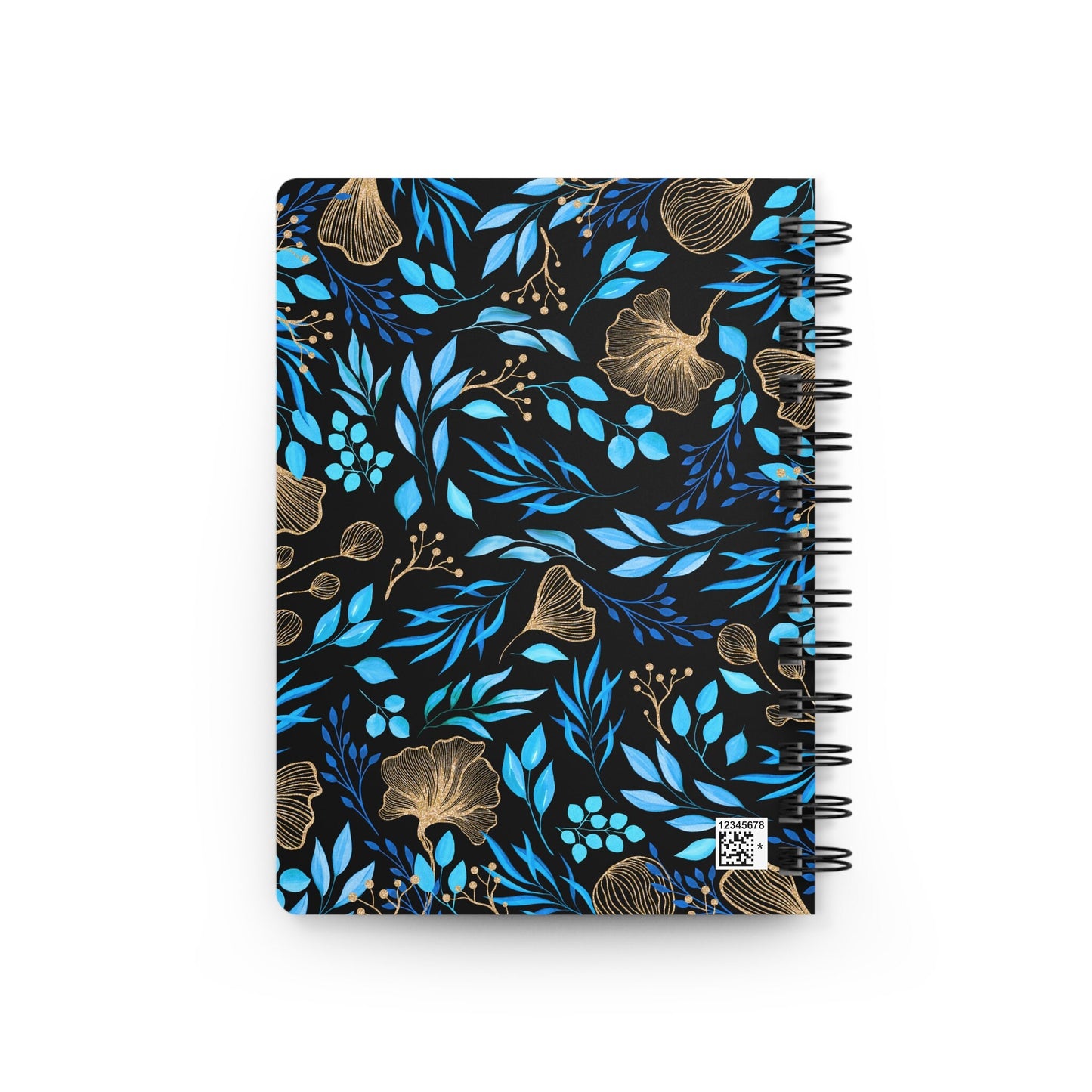 Spiral Bound Journal, personalized daily journal, blue gold notebook, everday affirmation notebook, nightly dream journal, everyday diary